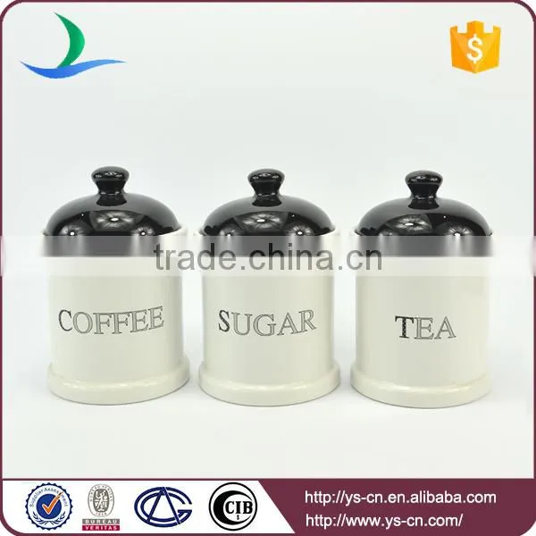 2017 ceramic modern decal food Storage Jars factory