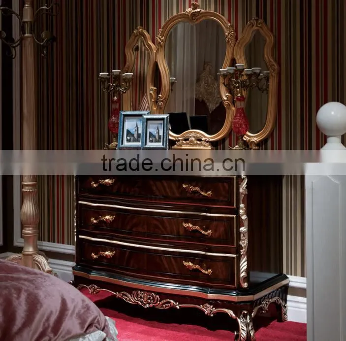 Neoclassic wooden dining room furniture solid wood hand carved sideboard