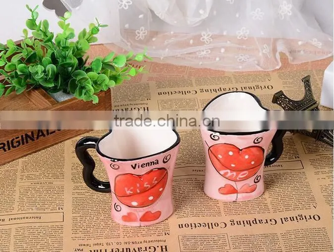 250ml Love Ceramic couple mug with full wrap decal printing