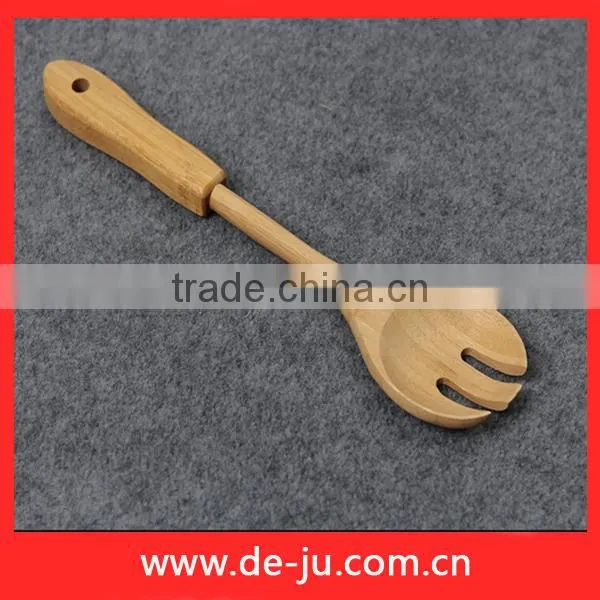 Kitchen Utensils Slotted Curved Bamboo Frying Spatula