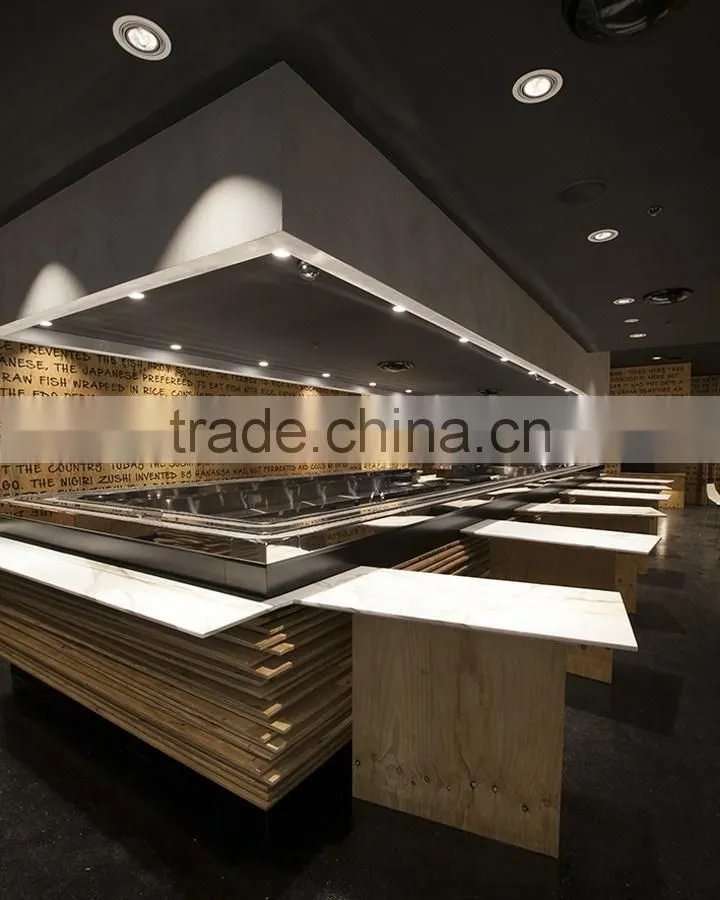 Design new stylish custom sized solid surface top design hotel buffet