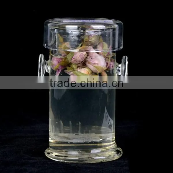 Perfect Design Double Wall Lid Tea Infuser Water Drinking Glass Tumbler - 10oz 300ml