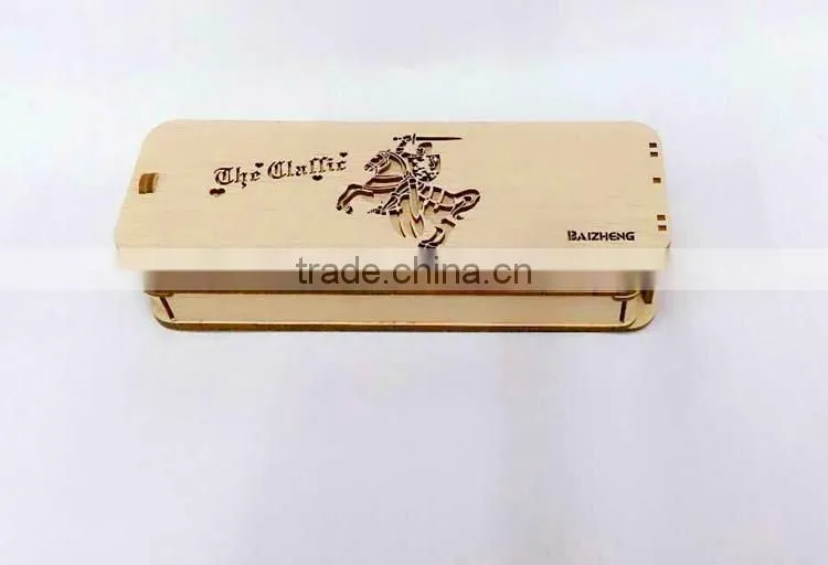 hot selling large capacity cheap custom pattern student wooden pencil case