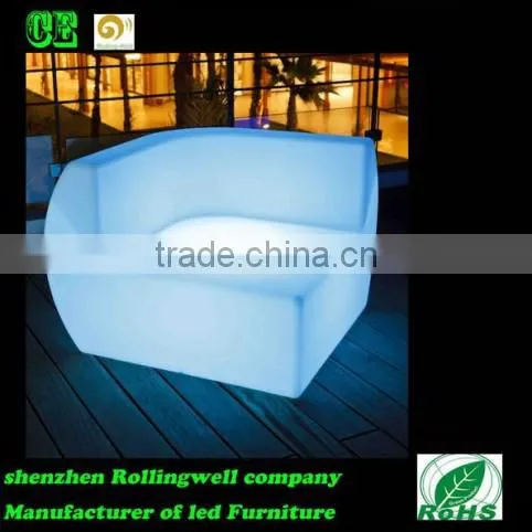 Modern Low consumption Energy LED corner sofa/chair / LED stright sofa/chair with 16 colors change