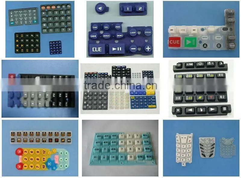 The electrinic silicone keypad membrane silicone rubber keypad