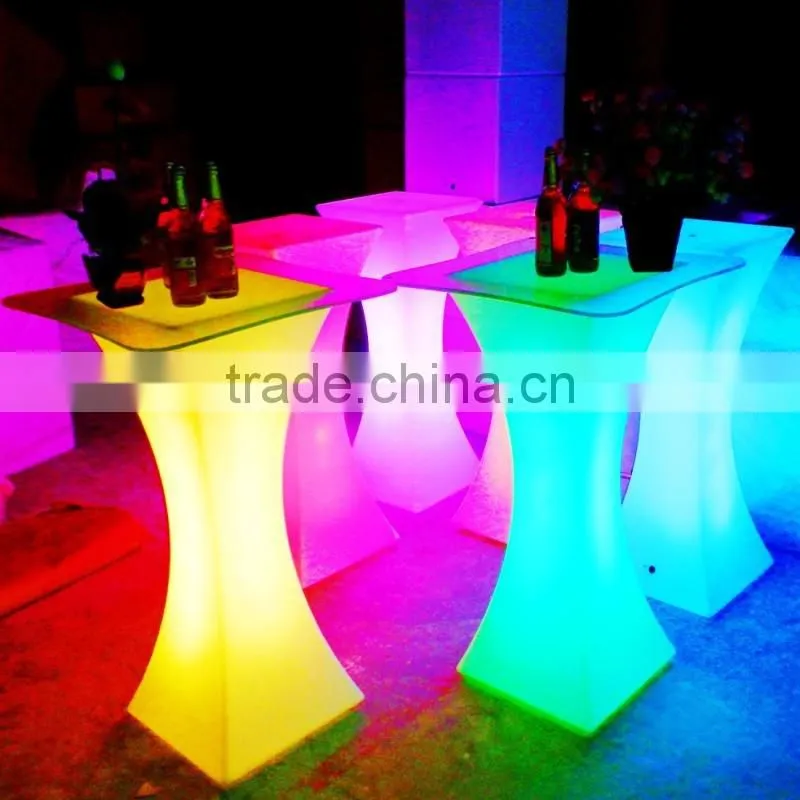 party cocktail tables/ nightclub led bar cocktail table/ led light up bar cocktail table