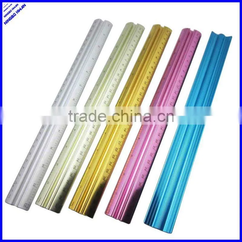 High quality colorful office 30cm aluminium metal ruler
