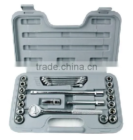 Promotional 24 pcs Socket Set 1/2" with spanners