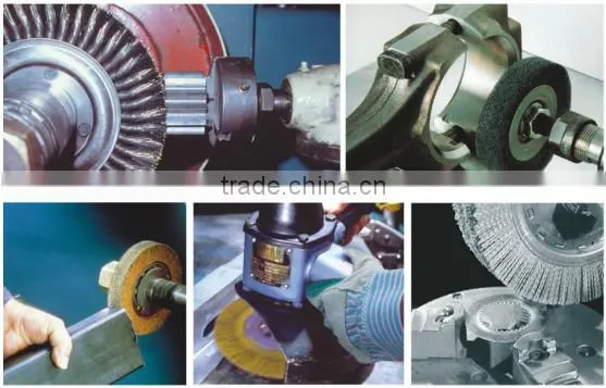5" steel wire cup brush wheel twist knot crimped bowl disc abrasive M14 round grinding cheaning brush