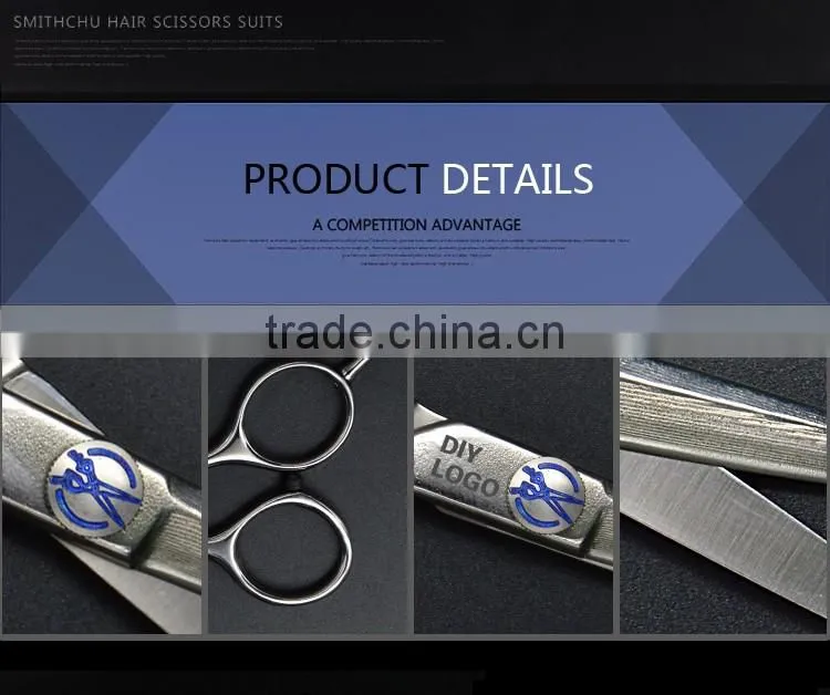 Hair dressing scissor made of Damascus steel
