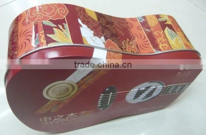 Guitar Tin Can, Guitar Shaped Biscuit Tin Can, Guitar Shaped Tin Can