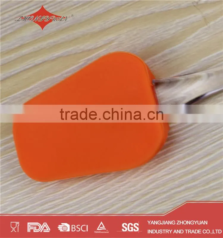 Eco-friendly big size head silicone spatula with translucent handle