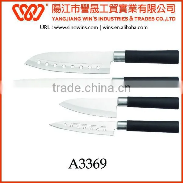 High quality 5pcs plastic handle kitchen knife set