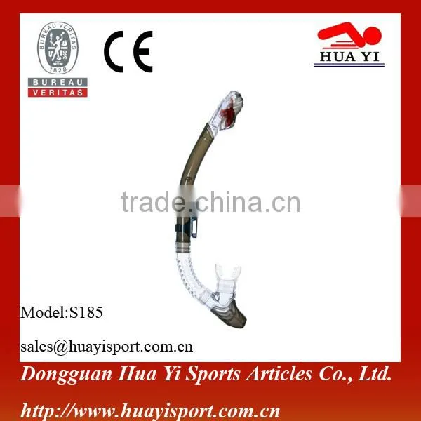 New design silicone dry top diving snorkel China breath snorkel