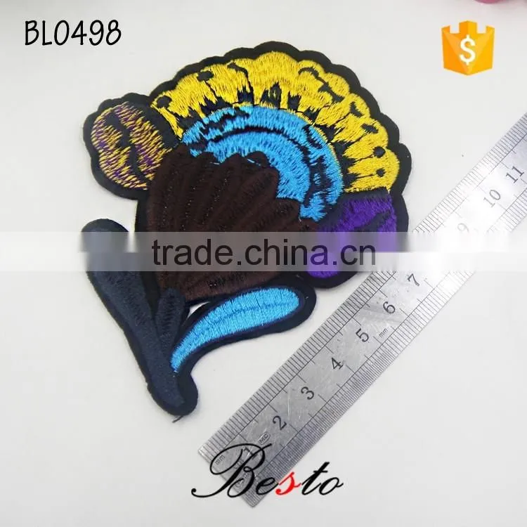 China wholesale tshirt fabric applique embroidery designs for clothes
