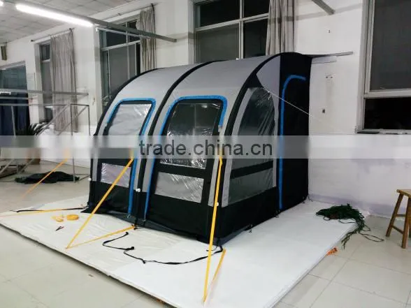 Durable inflatable camping auto vehicle tent