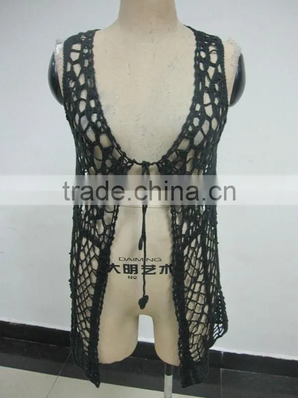 crochet summer black beach bikini cover
