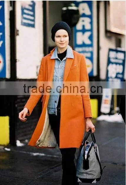 new arrival fashion orange winter coat women