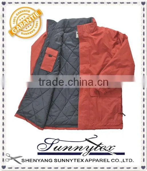 100% polyester red colour jacket men