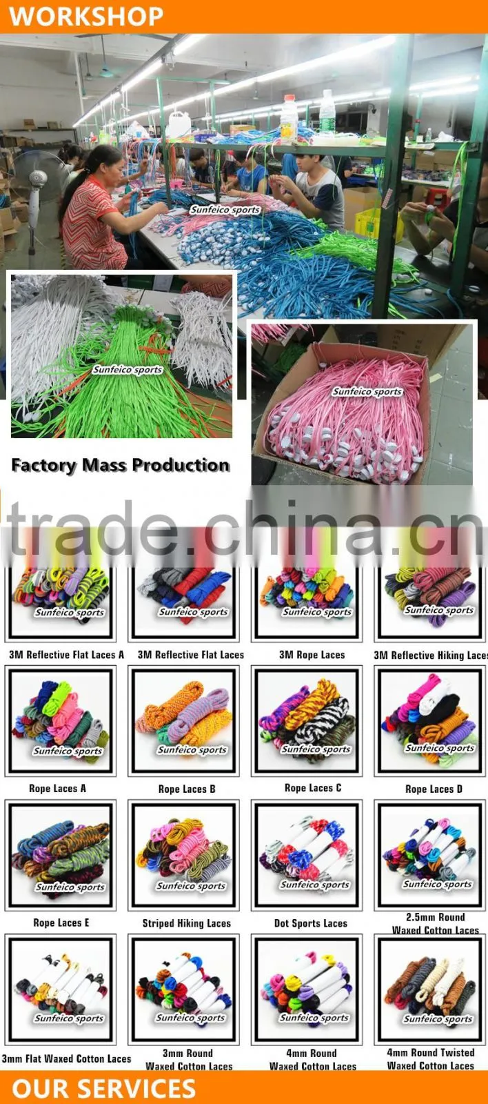 High Quality Nylon LED Shoe Laces - Party Led Flashing Cheerful Lighting Shoelace - Light Up Orange Glowing LED Shoelaces