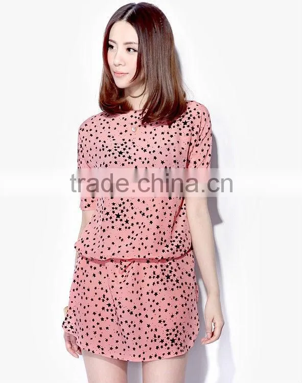 Latest Comning Deisgn Stars Printing Dresses