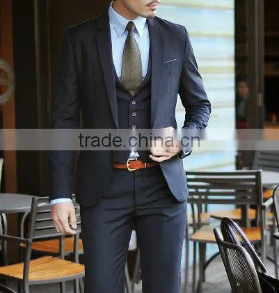 2013 ployester&rayon business mens suit custom design