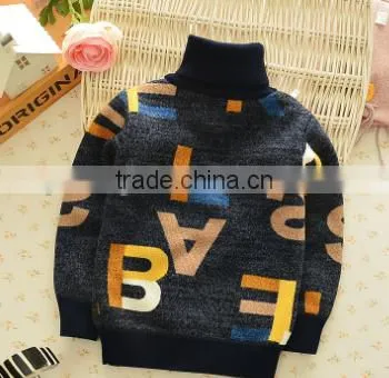 Wholesale Baby Boy Letter Pattern Cashmere Pullover Sweater