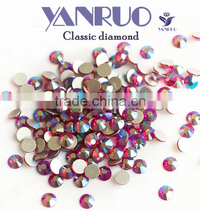 NHF 2058 ss20 crystalAB Chaton flat back glass rhinestones beads