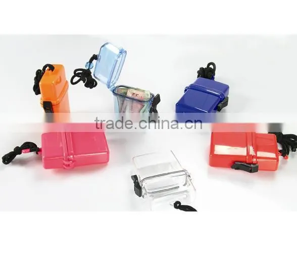 waterproof box with UV alert bead/beach case/swimming box/plastic money container/suit for iphone waterproof case