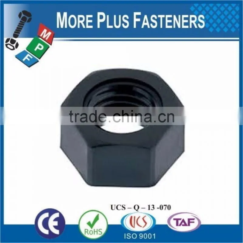 Made in Taiwan Black Metric Nylon Hex Natural Finsh Jam Plastic Hex Nut
