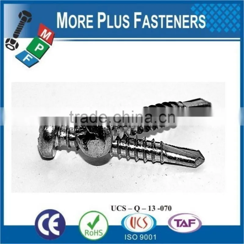 Made in Taiwan DIN 7504N Pan Head DIN 7504P Flat Head DIN 7504K Hex Head Self Drilling Screws Stainless Steel Carbon Steel Zinc