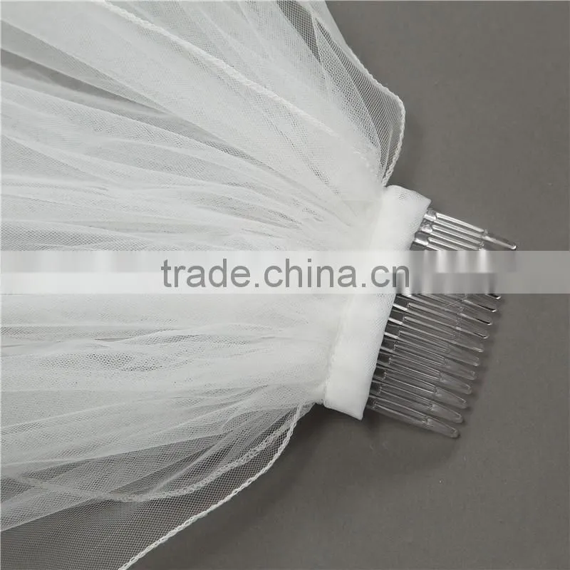 wholesale Wholesale White Wedding Lace long Tulle Bridal Veils 2017 HL07