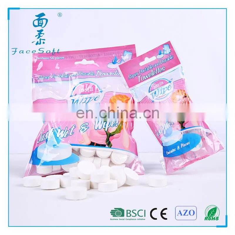 New product cheap Compressed napkins Facial wet coin towel Magic towel tablet