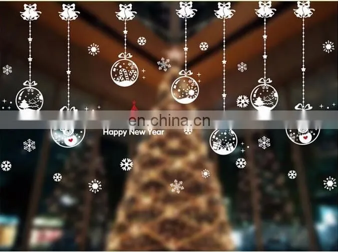Christmas New Year Ball and Bell Removable Window/Wall Sticker Christmas Decoration