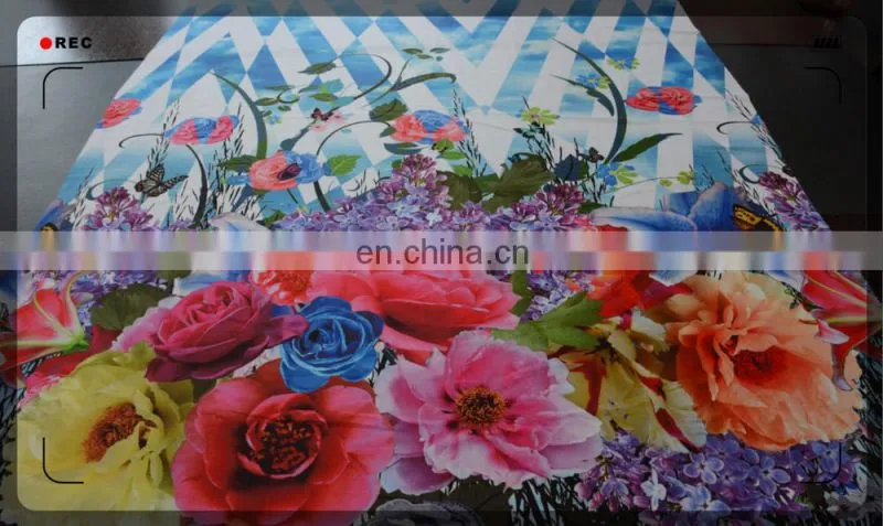 Scuba flower picture digital print fabric from china
