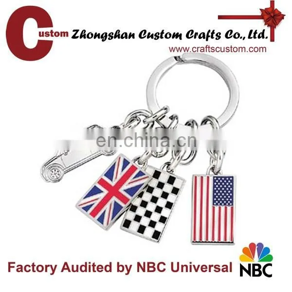 Cheap stamped bee metal key ring