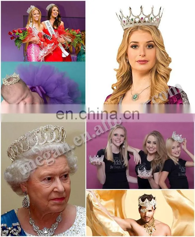 Hair accessories ladies rhinestone princess crown bridal crystal tiara crown