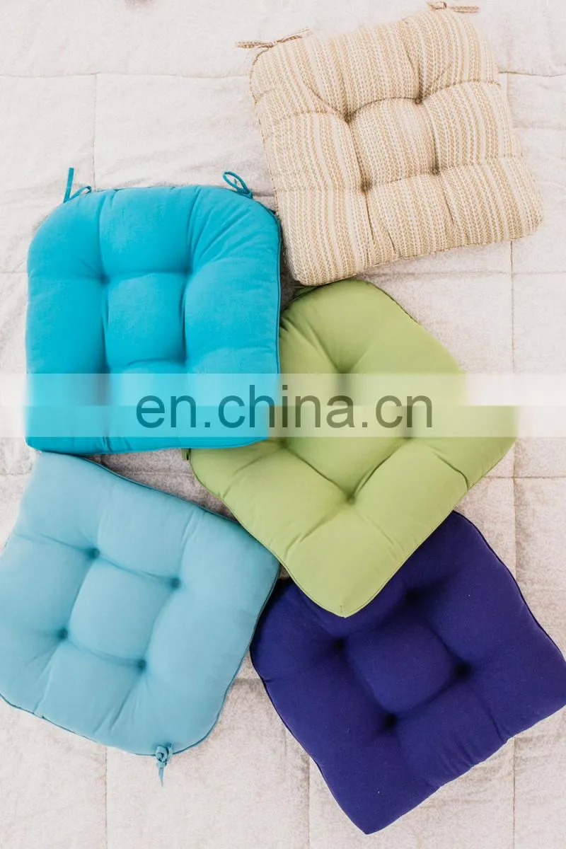 Wholesale Waterproof Reversible Custom Size PP Straw Chair Cushion Chair Pad Set of 2 for Outdoor