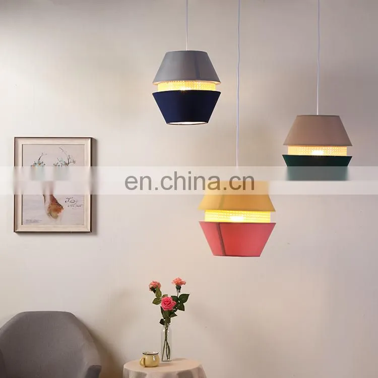 Unique simple Nordic pink ceiling lamps custom hotel modern hanging lamp with logo