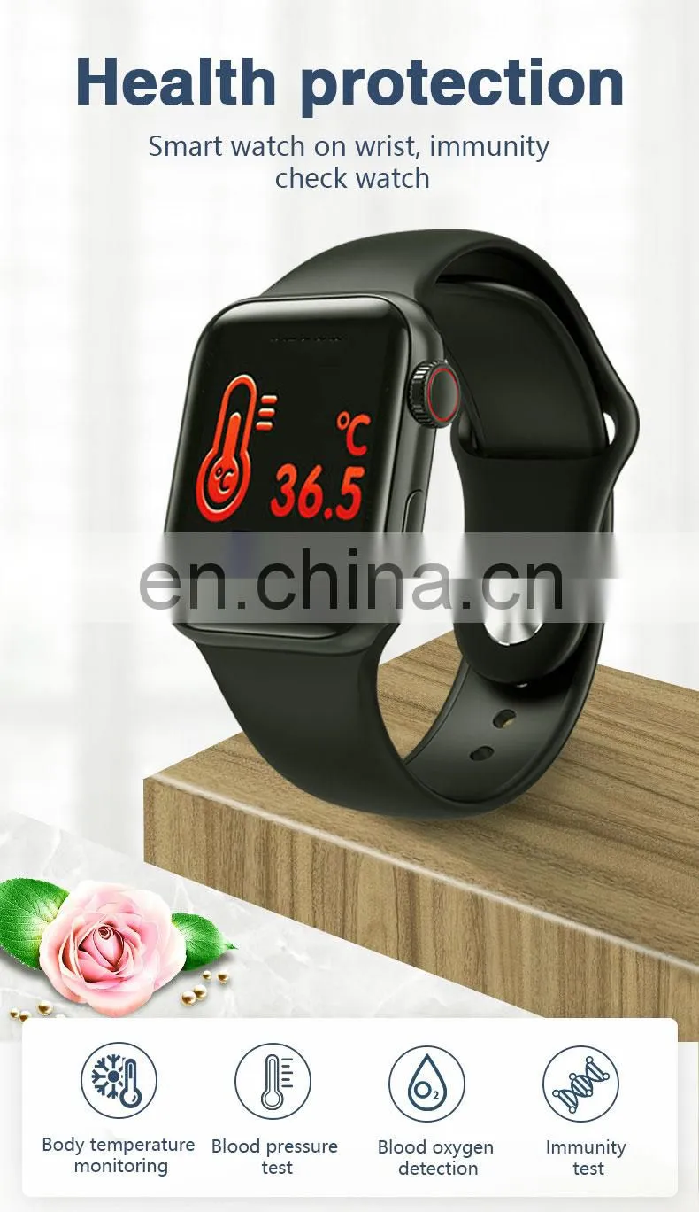 2020 New Amazon best selling body temperature smart watch pedometer heart rate smart bracelet reminder sports bracelet