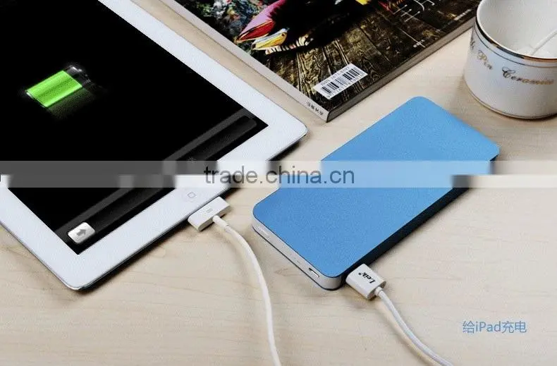 2014 Newly super thin power bank 10000mah with Three anti cell phone charger