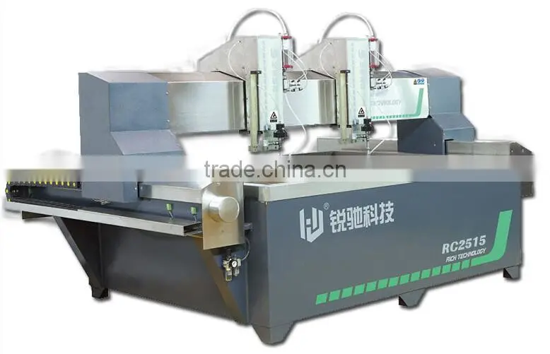 Double cutting head water jet machine