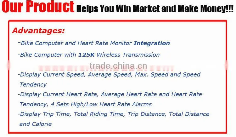 Heart Rate Monitor 5.3k Frequency Wireless Transmition Cycling Computer Bicycle Bike Computer