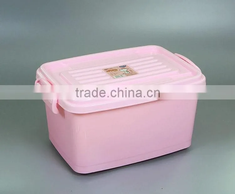 Multi Function Pink Home Large Plastic Storage Container Storage Box with wheels