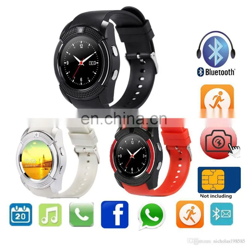 V8 user manual Wrist Watch phone with Camera SIM Card Slot Waterproof smart watch iosv8 smart watch