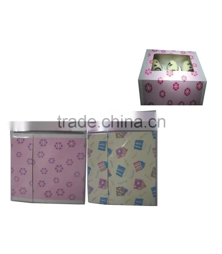 China custom cheap e-co friendly mini paper printing folding house shape cupcake boxes