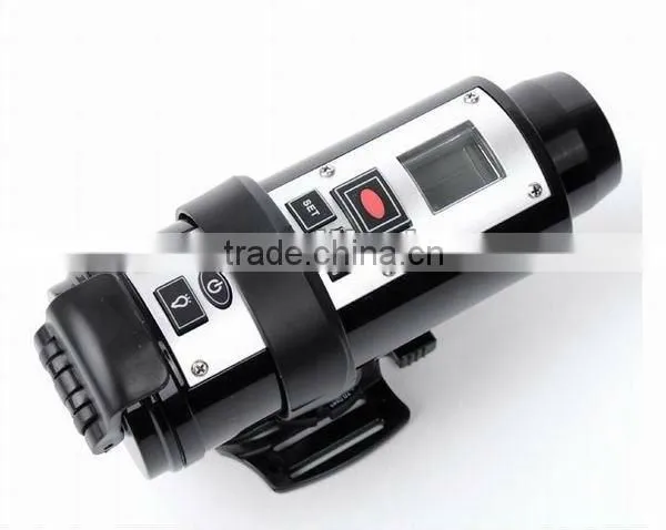 Creative design weatherproof and 10M underwater workable 720p hd diving/ski helmet camera with 120 degre viewing angle