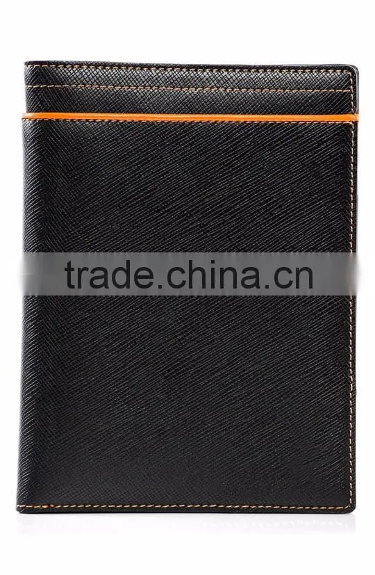 Smart leather passport case build with RFID blocking genuine leather passport holder