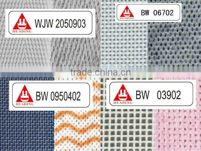polyester fabric for nonwoven cloth forming