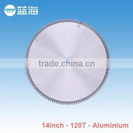 14''-120T Power tool cutting blade for aluminum section, aluminum profile, aluminum bars, aluminum tube